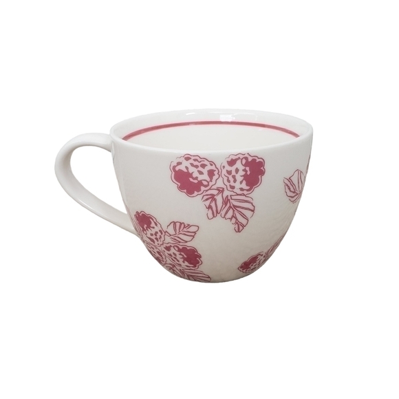 Vintage Starbucks 2007 Coffee Tea Cappuccino Mug White & Pink Raspberries - Picture 2 of 8